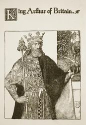 Koning Arthur van Brittannië, illustratie uit 